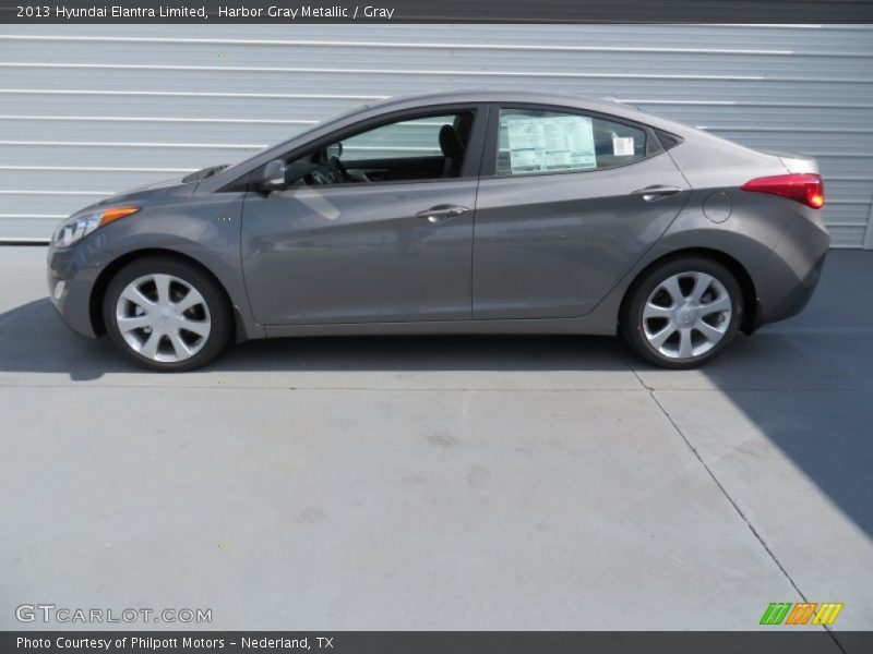 Harbor Gray Metallic / Gray 2013 Hyundai Elantra Limited