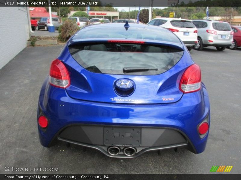 Marathon Blue / Black 2013 Hyundai Veloster Turbo
