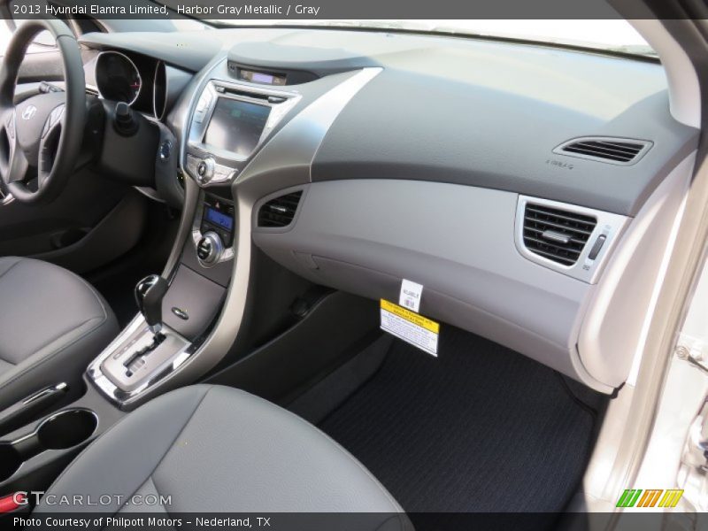 Harbor Gray Metallic / Gray 2013 Hyundai Elantra Limited