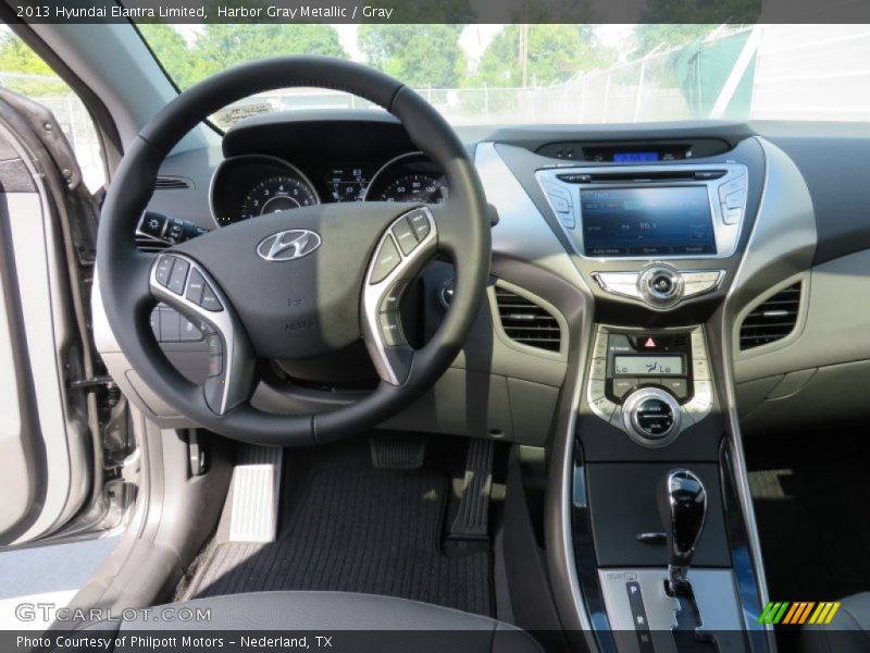 Harbor Gray Metallic / Gray 2013 Hyundai Elantra Limited