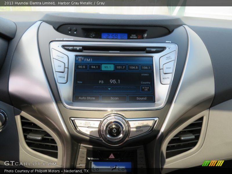 Harbor Gray Metallic / Gray 2013 Hyundai Elantra Limited