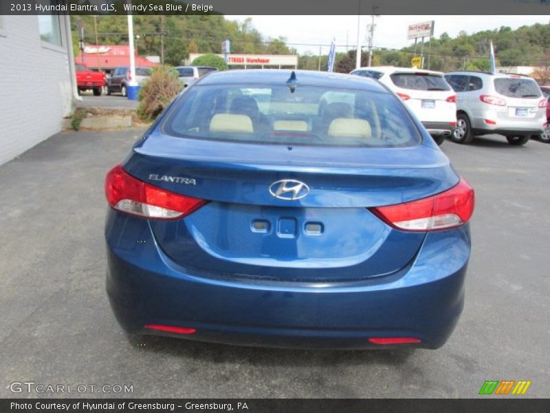 Windy Sea Blue / Beige 2013 Hyundai Elantra GLS