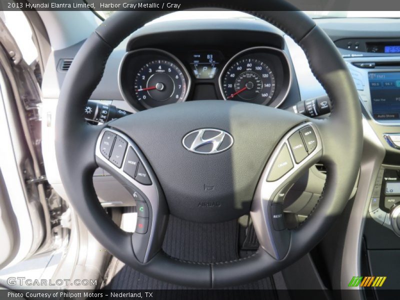 Harbor Gray Metallic / Gray 2013 Hyundai Elantra Limited