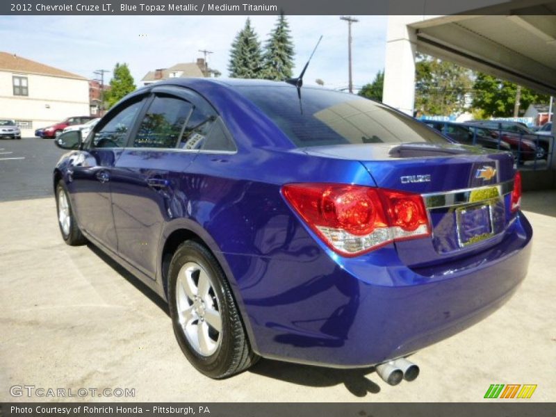 Blue Topaz Metallic / Medium Titanium 2012 Chevrolet Cruze LT