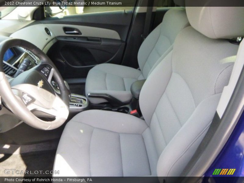 Blue Topaz Metallic / Medium Titanium 2012 Chevrolet Cruze LT