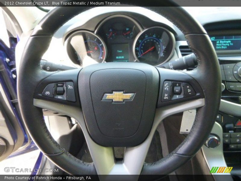 Blue Topaz Metallic / Medium Titanium 2012 Chevrolet Cruze LT