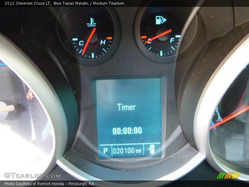 Blue Topaz Metallic / Medium Titanium 2012 Chevrolet Cruze LT