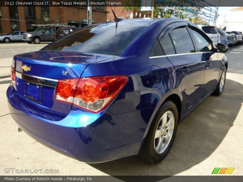 Blue Topaz Metallic / Medium Titanium 2012 Chevrolet Cruze LT