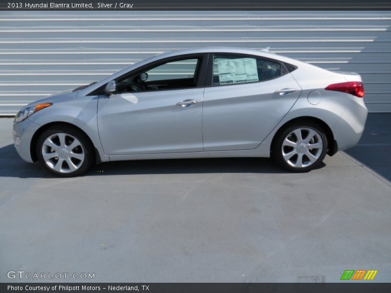 Silver / Gray 2013 Hyundai Elantra Limited
