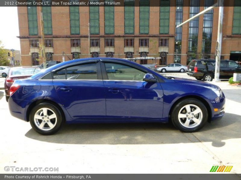 Blue Topaz Metallic / Medium Titanium 2012 Chevrolet Cruze LT