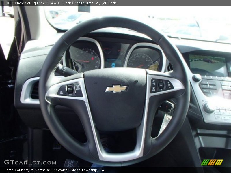 Black Granite Metallic / Jet Black 2014 Chevrolet Equinox LT AWD