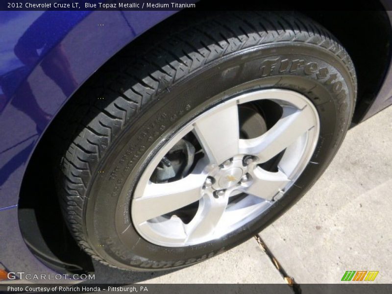 Blue Topaz Metallic / Medium Titanium 2012 Chevrolet Cruze LT