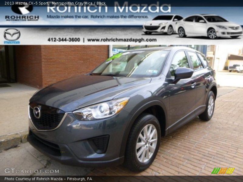 Metropolitan Gray Mica / Black 2013 Mazda CX-5 Sport