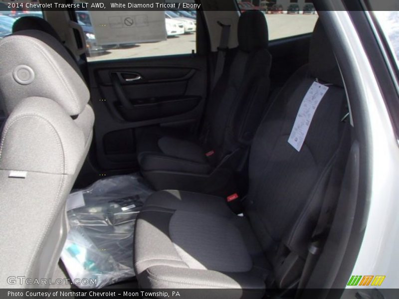 White Diamond Tricoat / Ebony 2014 Chevrolet Traverse LT AWD