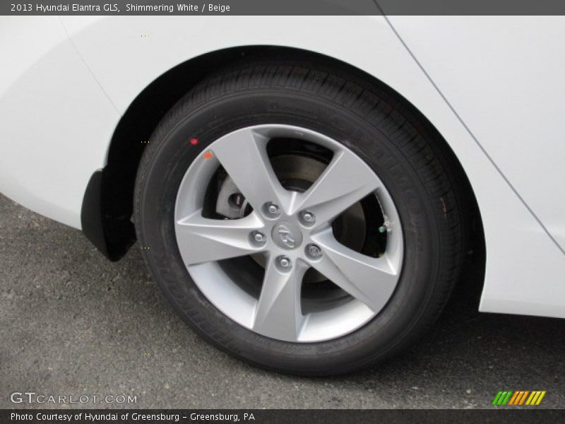 Shimmering White / Beige 2013 Hyundai Elantra GLS