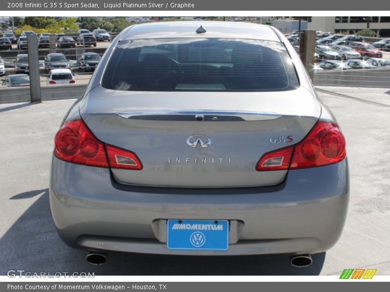 Liquid Platinum Silver / Graphite 2008 Infiniti G 35 S Sport Sedan
