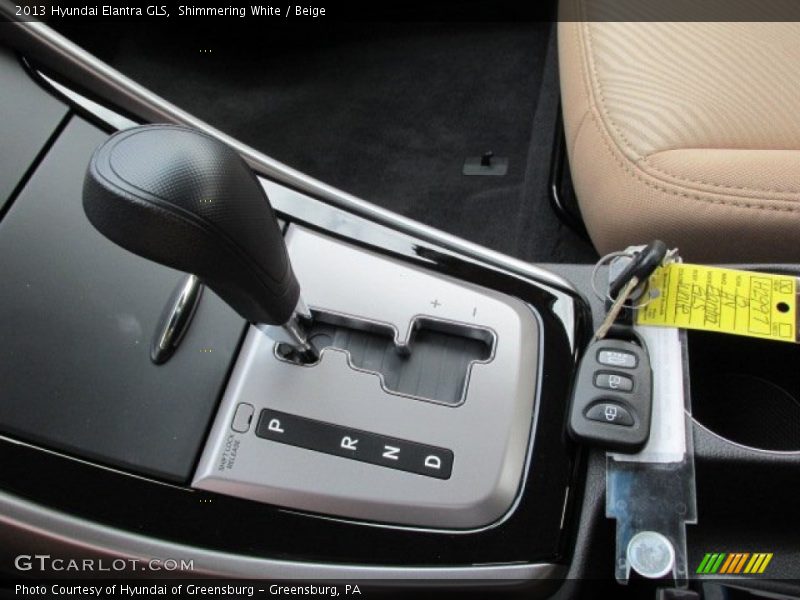 Shimmering White / Beige 2013 Hyundai Elantra GLS