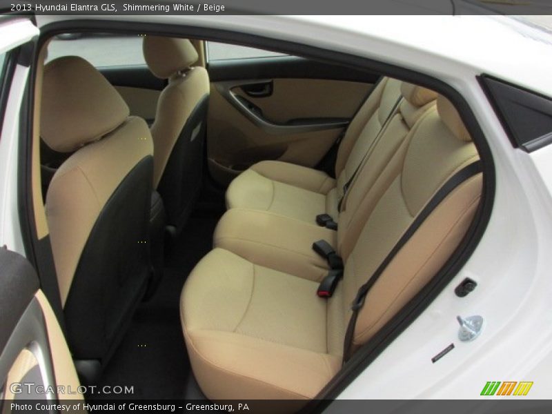Shimmering White / Beige 2013 Hyundai Elantra GLS