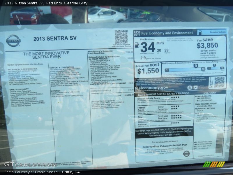 Red Brick / Marble Gray 2013 Nissan Sentra SV