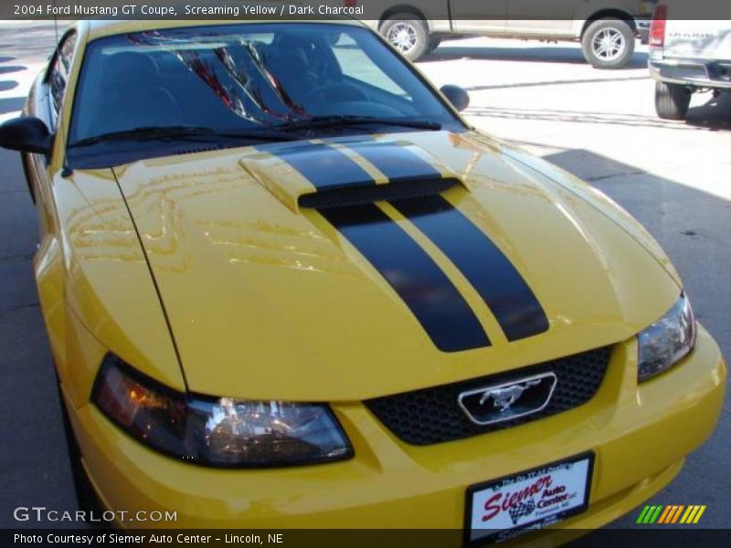 Screaming Yellow / Dark Charcoal 2004 Ford Mustang GT Coupe