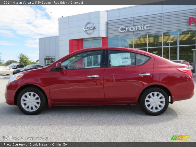 Red Brick / Charcoal 2014 Nissan Versa 1.6 SV Sedan