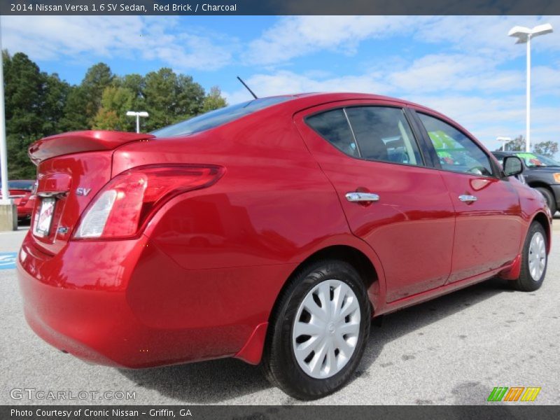 Red Brick / Charcoal 2014 Nissan Versa 1.6 SV Sedan