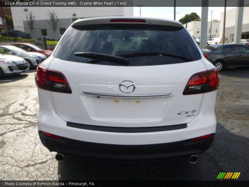 Crystal White Pearl / Sand 2014 Mazda CX-9 Grand Touring AWD