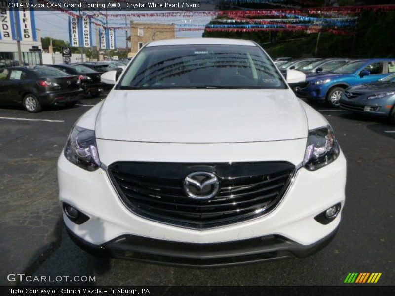 Crystal White Pearl / Sand 2014 Mazda CX-9 Grand Touring AWD