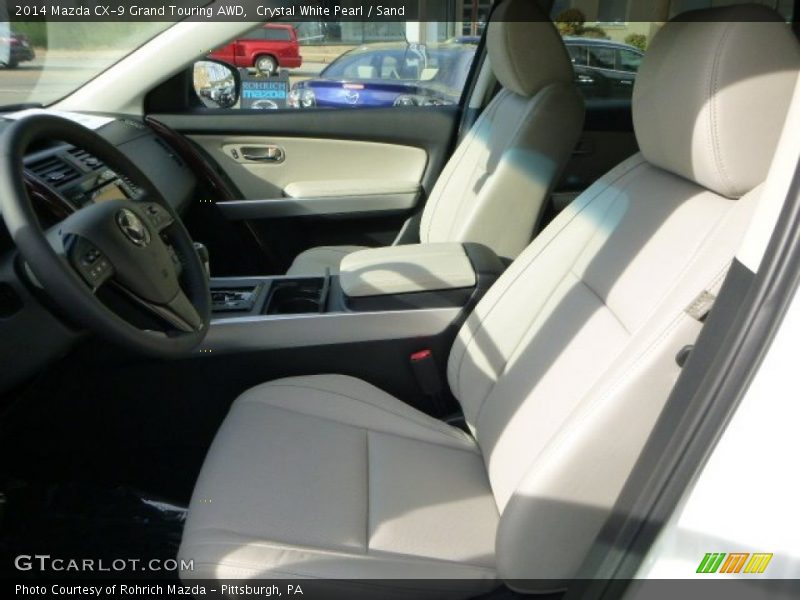 Crystal White Pearl / Sand 2014 Mazda CX-9 Grand Touring AWD