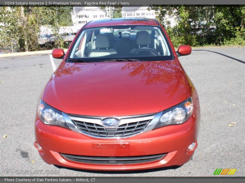 Paprika Red Pearl / Ivory 2009 Subaru Impreza 2.5i Premium Sedan