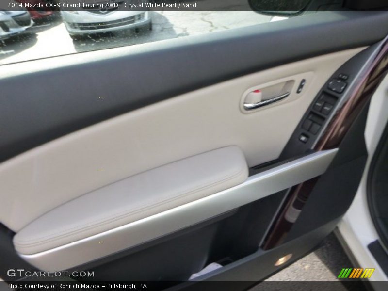 Crystal White Pearl / Sand 2014 Mazda CX-9 Grand Touring AWD