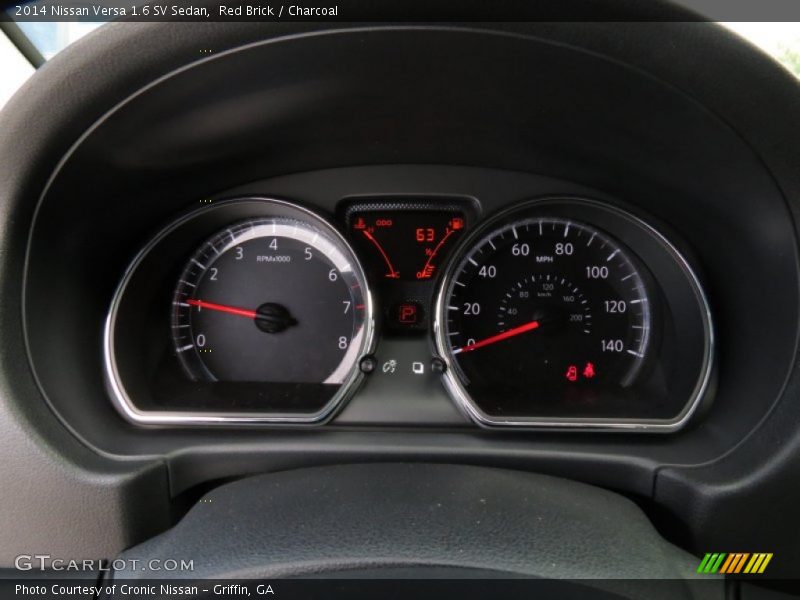 Red Brick / Charcoal 2014 Nissan Versa 1.6 SV Sedan