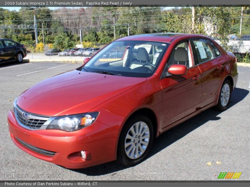 Paprika Red Pearl / Ivory 2009 Subaru Impreza 2.5i Premium Sedan