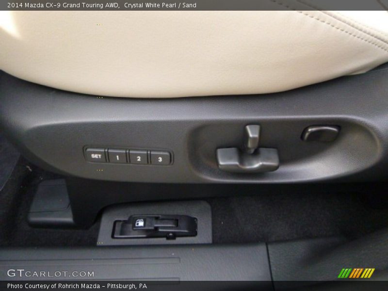 Crystal White Pearl / Sand 2014 Mazda CX-9 Grand Touring AWD
