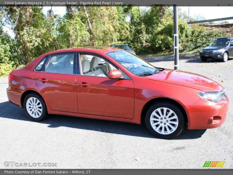 Paprika Red Pearl / Ivory 2009 Subaru Impreza 2.5i Premium Sedan