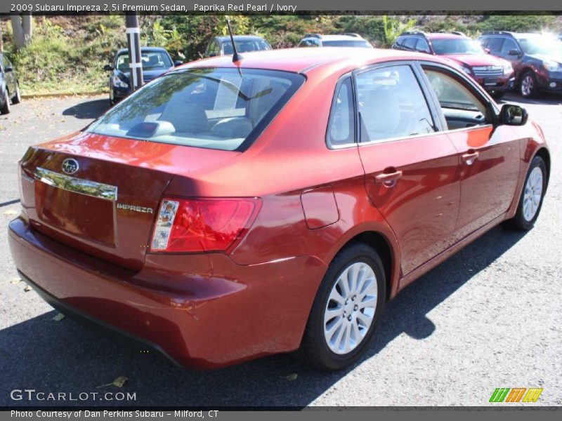 Paprika Red Pearl / Ivory 2009 Subaru Impreza 2.5i Premium Sedan