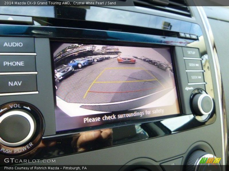 Crystal White Pearl / Sand 2014 Mazda CX-9 Grand Touring AWD