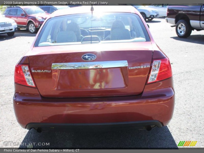 Paprika Red Pearl / Ivory 2009 Subaru Impreza 2.5i Premium Sedan