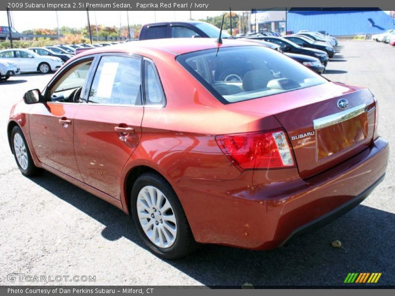 Paprika Red Pearl / Ivory 2009 Subaru Impreza 2.5i Premium Sedan