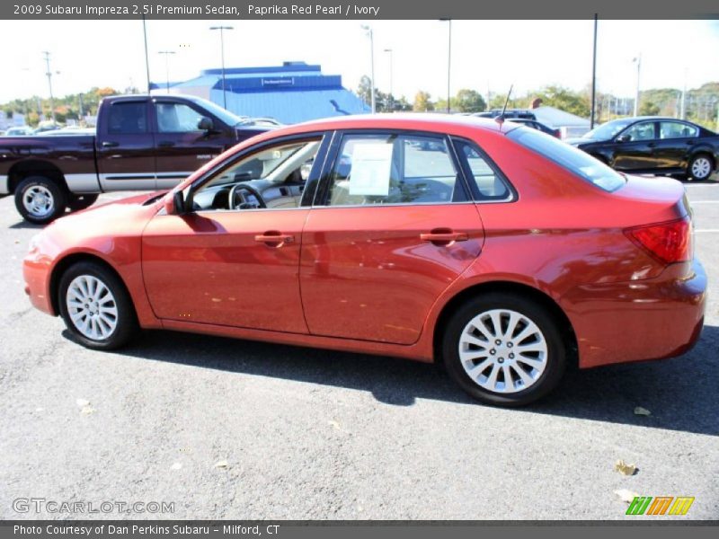 Paprika Red Pearl / Ivory 2009 Subaru Impreza 2.5i Premium Sedan