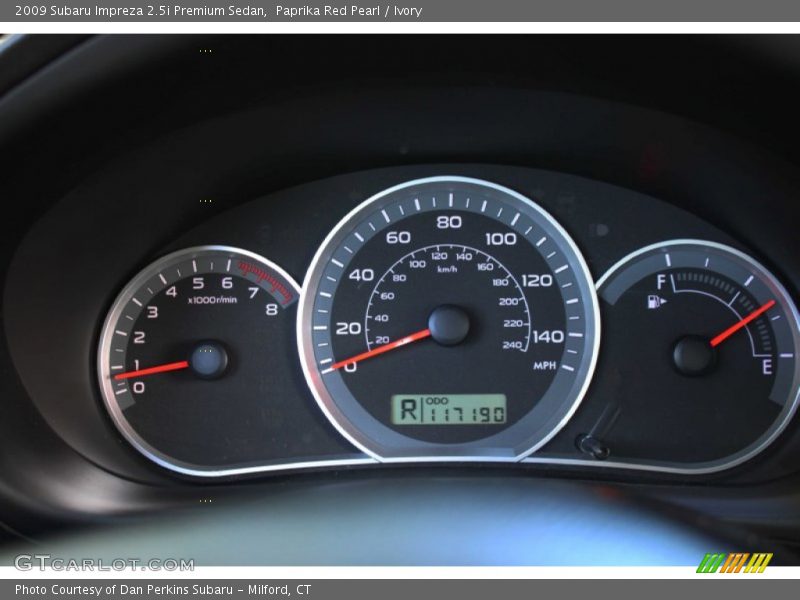 Paprika Red Pearl / Ivory 2009 Subaru Impreza 2.5i Premium Sedan