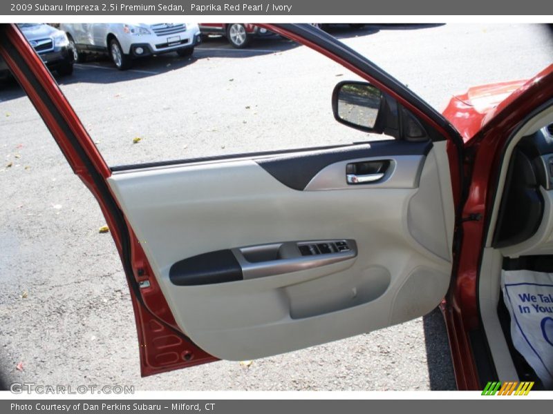 Paprika Red Pearl / Ivory 2009 Subaru Impreza 2.5i Premium Sedan