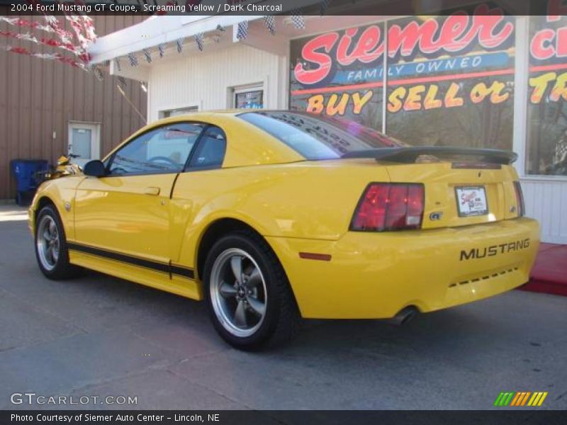 Screaming Yellow / Dark Charcoal 2004 Ford Mustang GT Coupe