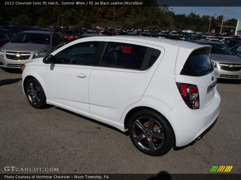 Summit White / RS Jet Black Leather/Microfiber 2013 Chevrolet Sonic RS Hatch
