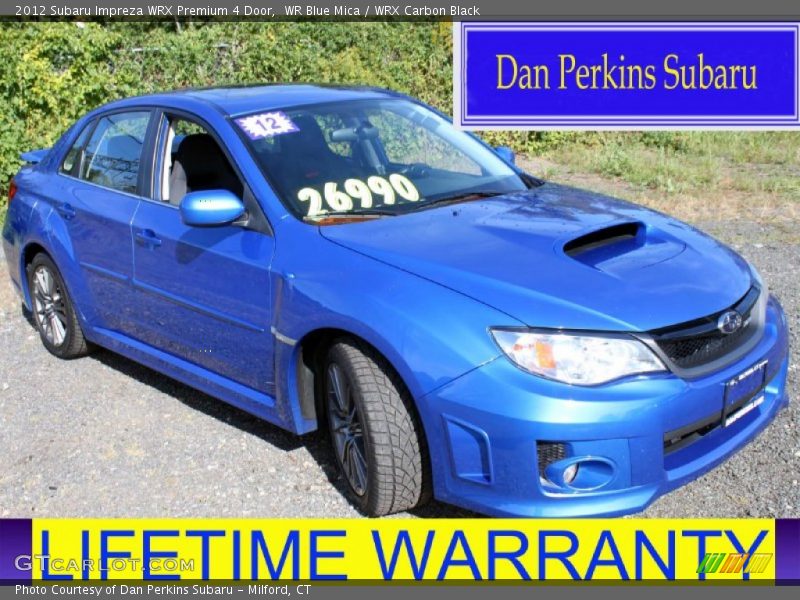 WR Blue Mica / WRX Carbon Black 2012 Subaru Impreza WRX Premium 4 Door