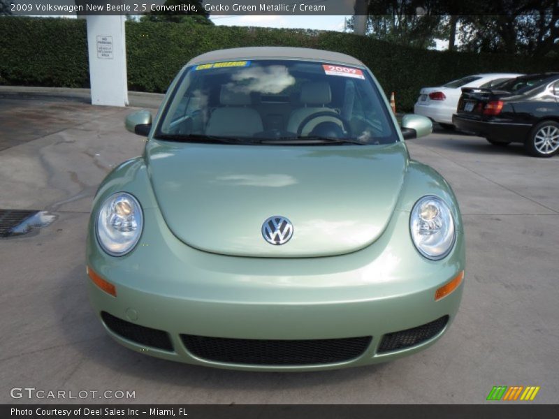 Gecko Green Metallic / Cream 2009 Volkswagen New Beetle 2.5 Convertible