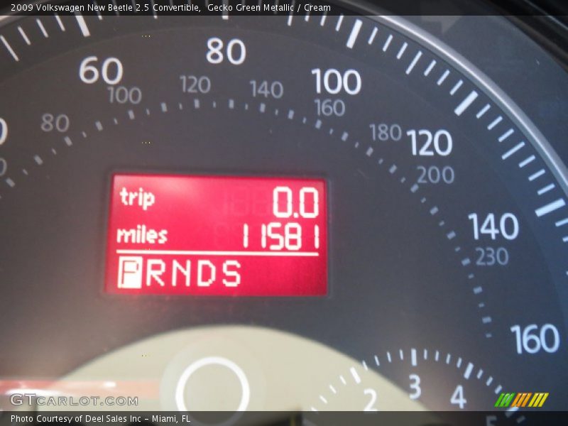 Gecko Green Metallic / Cream 2009 Volkswagen New Beetle 2.5 Convertible