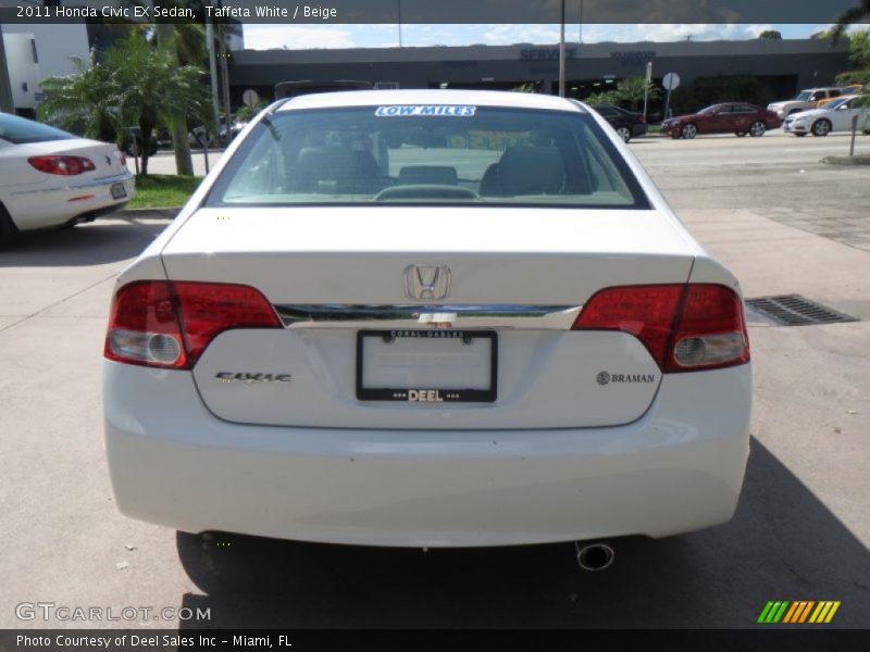 Taffeta White / Beige 2011 Honda Civic EX Sedan