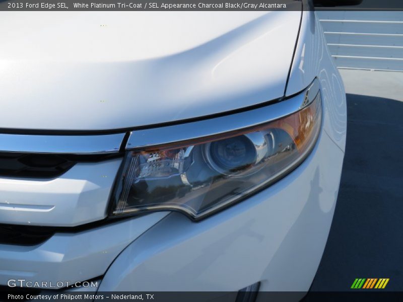 White Platinum Tri-Coat / SEL Appearance Charcoal Black/Gray Alcantara 2013 Ford Edge SEL