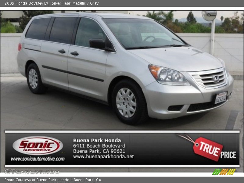 Silver Pearl Metallic / Gray 2009 Honda Odyssey LX